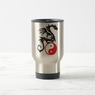 Taza De Viaje Dragón Yin y Yang
