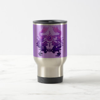 Taza De Viaje Dragones CHINOS de la púrpura del AÑO NUEVO