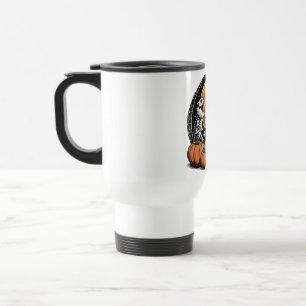Taza De Viaje Dragones de esqueleto tocando cerveza de Halloween