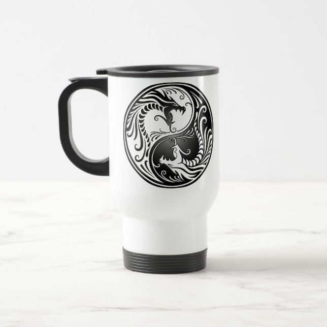 Taza De Viaje Dragones de Yin Yang (Izquierda)