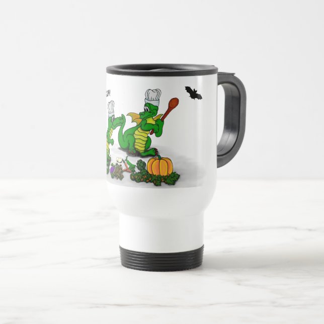 Taza De Viaje Dragones - ¡Feliz Halloween! Hoy cocinaré (Anverso derecho)