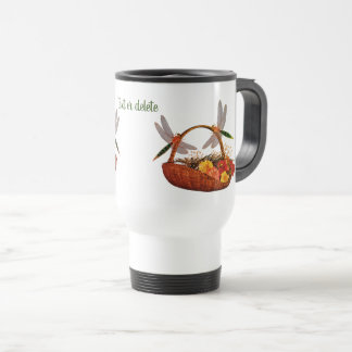 Taza De Viaje Dragonflies On Flower Basket Personalizado