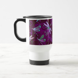 Taza De Viaje Dragonflies Purple Dreams Travel Mug
