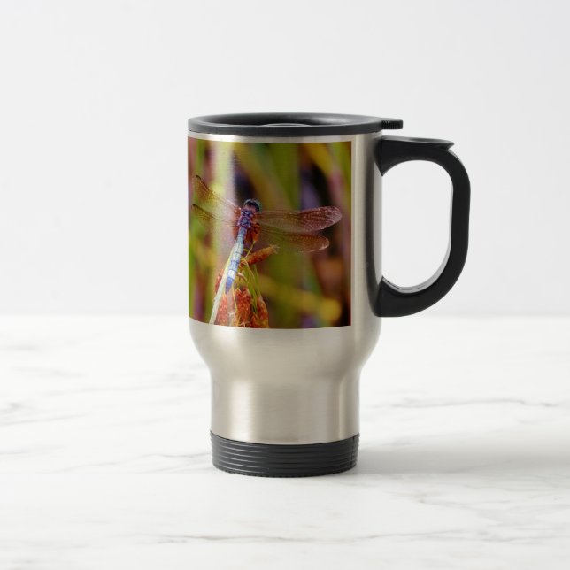 Taza De Viaje Dragonfly verde azulado (Derecha)