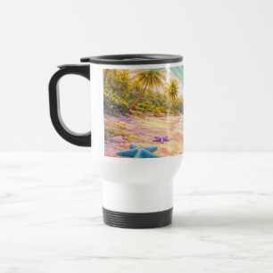 Taza De Viaje Dreamy Tropical Paradise