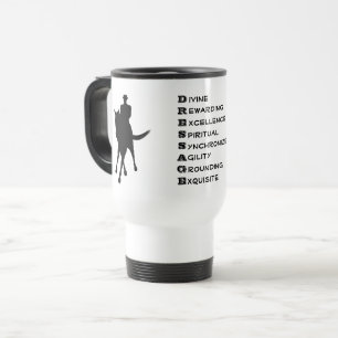 Taza De Viaje Dressage Es Una Silueta De Caballo Y Jinete