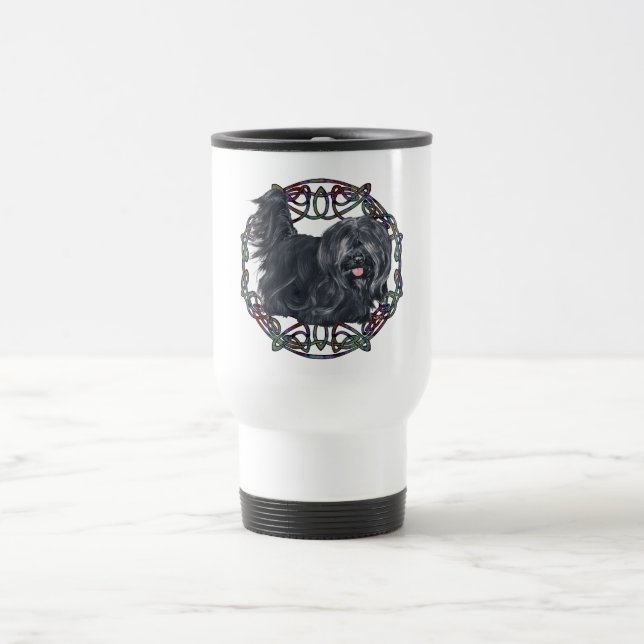 Taza De Viaje Drop Ear Skye Terrier on Travel Mug (Centro)