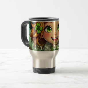 Taza De Viaje Duende Alegre - Día de San Patricio Suerte