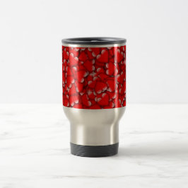 Taza De Viaje Dulce Romántico Valentine Love Hearts Red