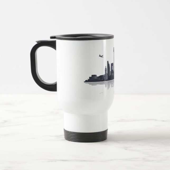 Taza De Viaje Düsseldorf City horizonte de taza, Mug, (Izquierda)