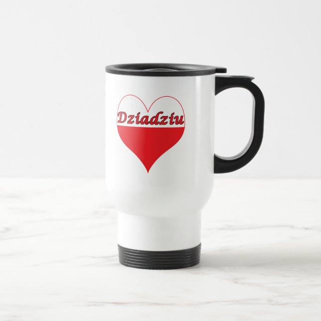 Taza De Viaje Dziadziu Corazón polaco (Derecha)