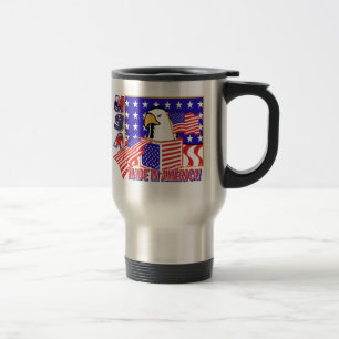 TAZA DE VIAJE EAGLE PATRIÓTICO - HECHO EN AMÉRICA