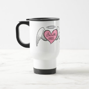 Taza de viaje Earth Angel – Alas, Corazón y Halo