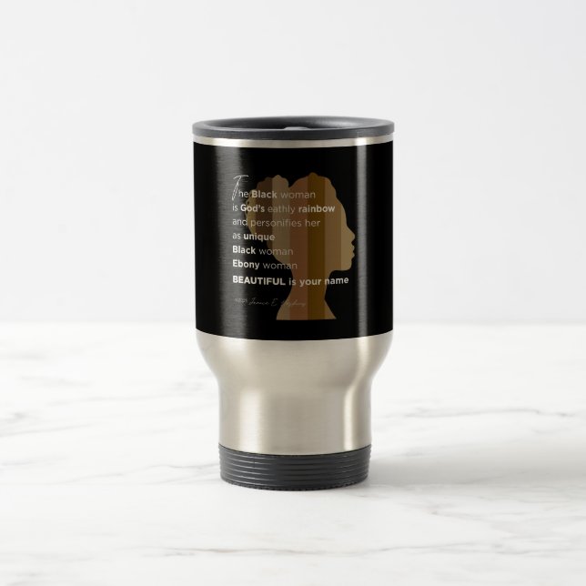 Taza De Viaje Ebony Woman, this cup is a symbol empowerment  (Centro)