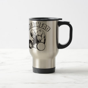 Taza De Viaje "Edificio del cuerpo" Humor - CABEZA DE CARNE