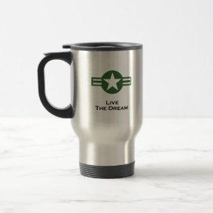 Taza De Viaje EE.UU. Viviendo el Dream Green