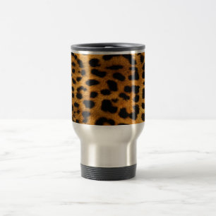 Taza De Viaje efecto de piel fresco del leopardo
