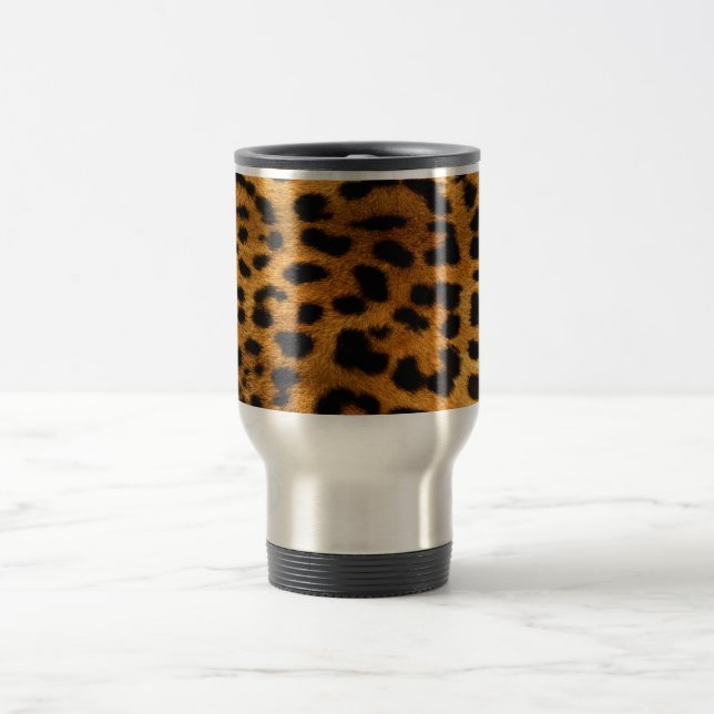 Taza De Viaje efecto de piel fresco del leopardo (Centro)