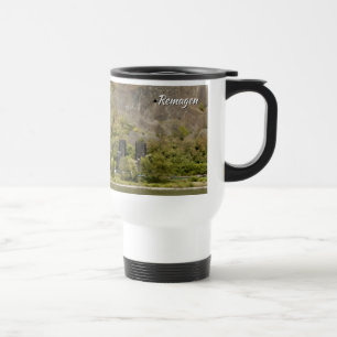 Taza De Viaje Efecto de pintura de la foto del puente del río Ri