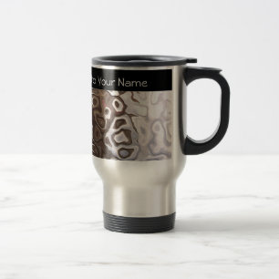Taza De Viaje Efecto Piel de serpiente de brillo de color gris m