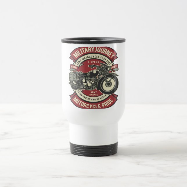 Taza De Viaje Ejército de motocicleta (Centro)