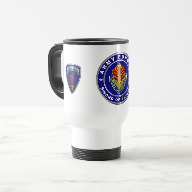 Taza De Viaje Ejército Europa USAREUR (Anverso izquierdo)