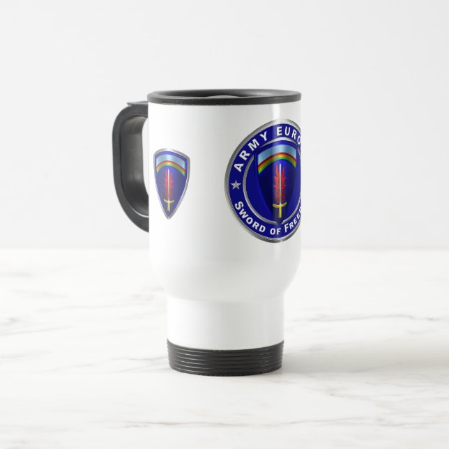 Taza De Viaje Ejército Europa USAREUR (Anverso izquierdo)