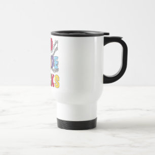 Taza De Viaje El 3ro grado multicolor oscila las camisetas y los