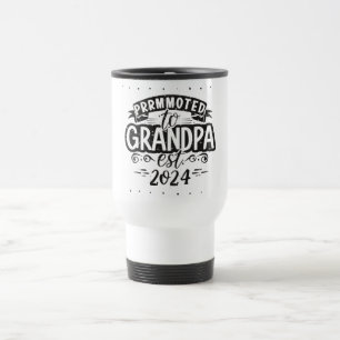 Taza De Viaje el abuelo est 2024, ascendido al abuelo Est. 2024