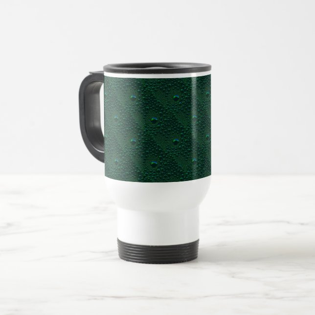 Taza De Viaje El agua cae sobre el Metalizado verde (Anverso izquierdo)