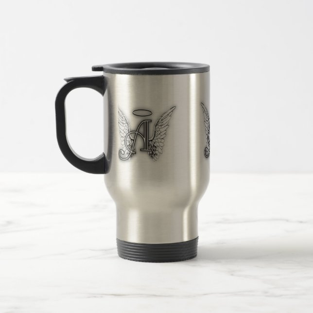 Taza De Viaje El alfabeto del ángel este último inicial se va (Izquierda)