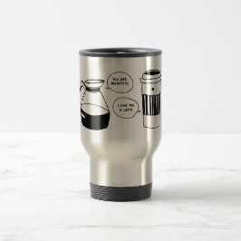 Taza De Viaje El amor de Coffee Latte Valentine