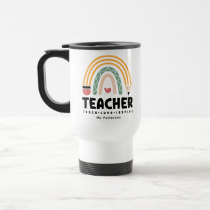 Taza De Viaje El amor de los profesores inspira el arcoiris pers