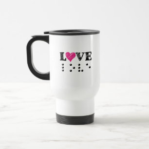 Taza De Viaje El amor es ciego en Braille
