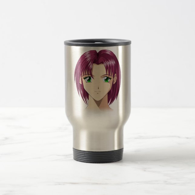Taza De Viaje El animado y Manga hace frente (Centro)