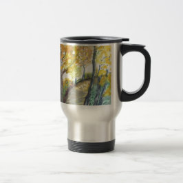 Taza De Viaje El árbol de la caída del otoño sale de destino de