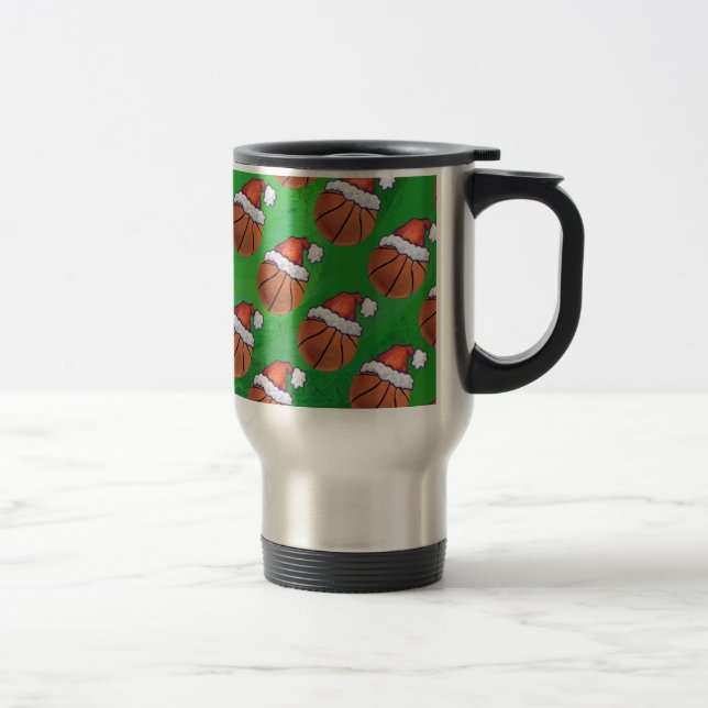 Taza De Viaje El baloncesto de Santa Hat en Green (Derecha)