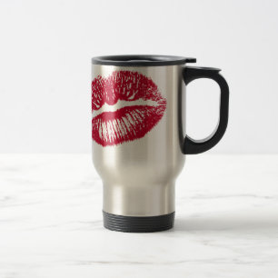 Taza De Viaje El Beso, Labios Rojos