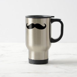 Taza De Viaje El bigote disfrazado bigote bigote divertido pelo 