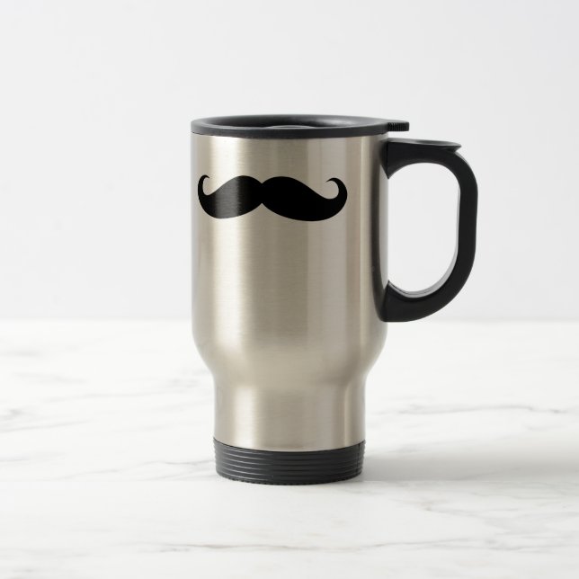 Taza De Viaje El bigote disfrazado bigote bigote divertido pelo  (Derecha)