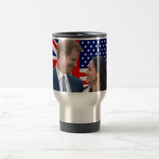 Taza De Viaje El Boda real Harry y Meghan (Centro)