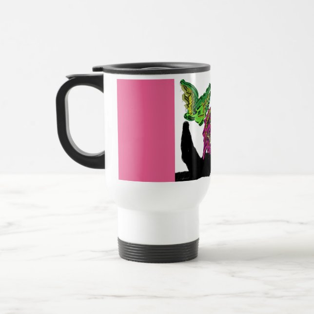Taza De Viaje El bosque lluvioso Chameleon divertido (Izquierda)