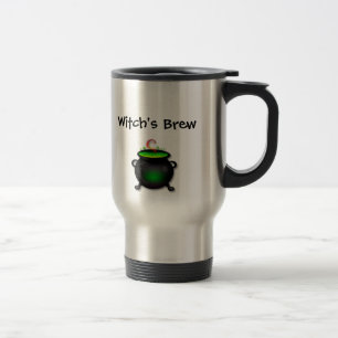 Taza De Viaje El Brew de la bruja/taza de la escoba