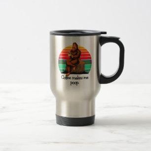 Taza De Viaje El café me hace cagar Bigfoot Sasquatch Divertido