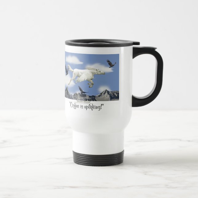 Taza De Viaje ¡EL CAFÉ SE ESTÁ UPLICANDO! Pegasus Fantasy Beber  (Derecha)