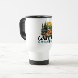Taza De Viaje El camping lindo es mi lugar feliz, café de viaje