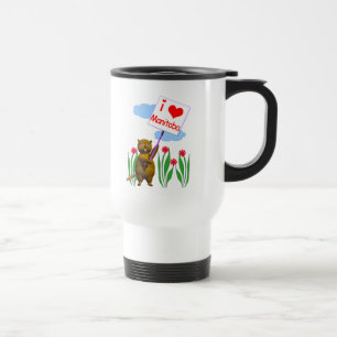 Taza De Viaje El castor canadiense ama a Manitoba
