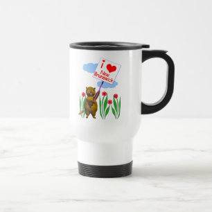 Taza De Viaje El castor canadiense ama a Nueva Brunswick