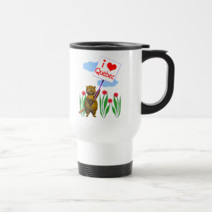 Taza De Viaje El castor canadiense ama a Quebec