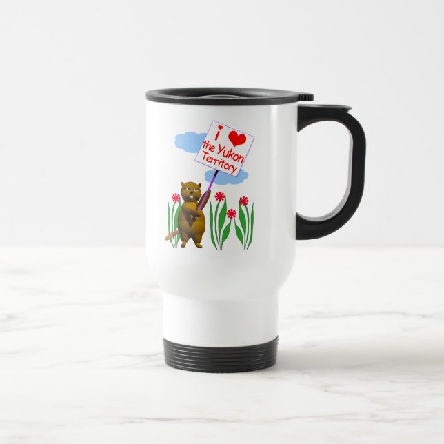 Taza De Viaje El castor canadiense ama al yukón (Derecha)